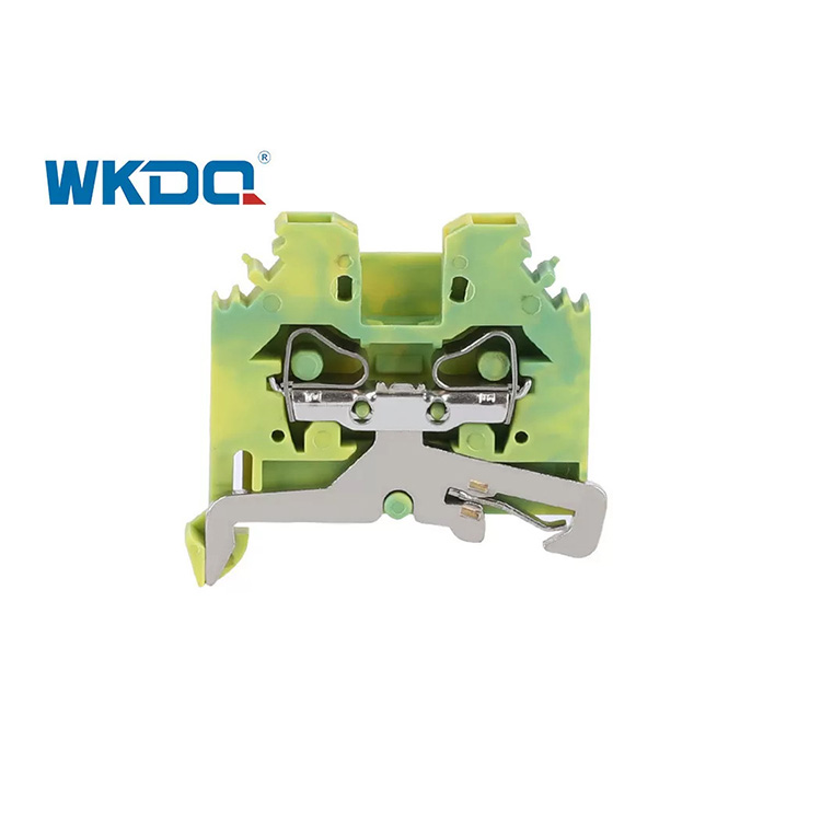 281-107 Universele elektrische veertype klemmenblokconnector 4 mm standaard trillingsbestendige groene kleur