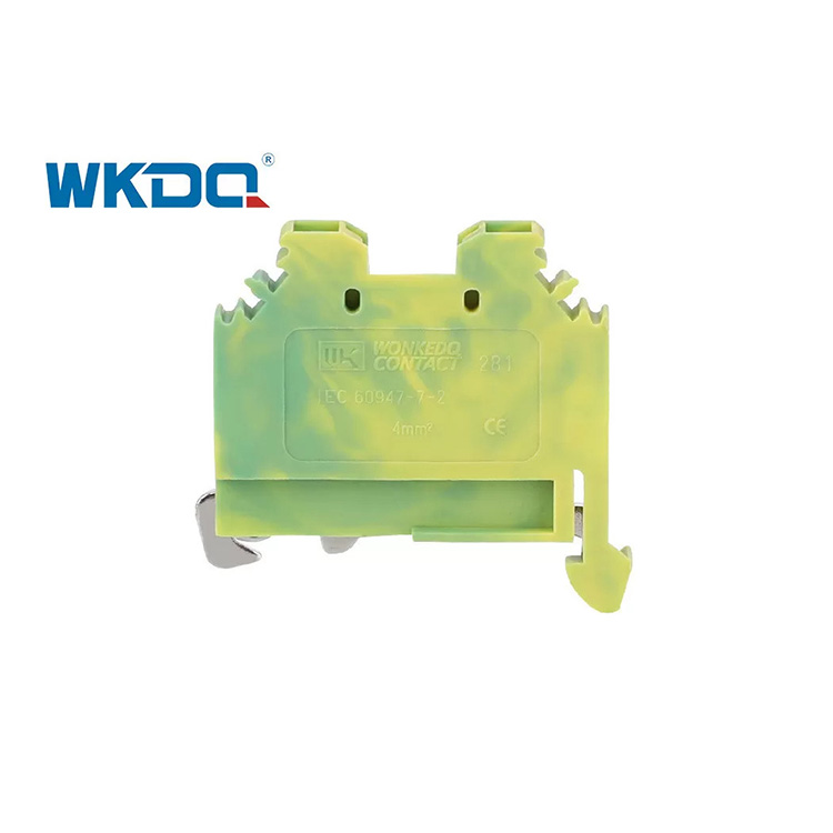 281-107 Universele elektrische veertype klemmenblokconnector 4 mm standaard trillingsbestendige groene kleur