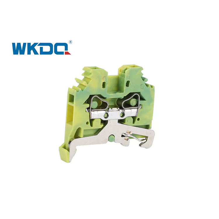 281-107 Universele elektrische veertype klemmenblokconnector 4 mm standaard trillingsbestendige groene kleur