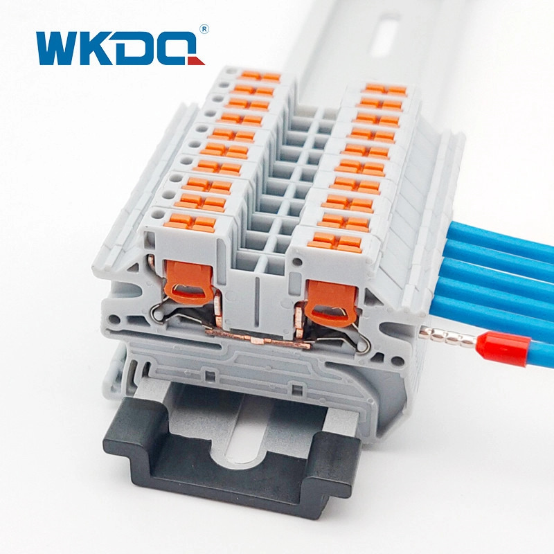 4mm2 kabel DIN-rail insteekklemmenblok anti-inflaming 24 AWG