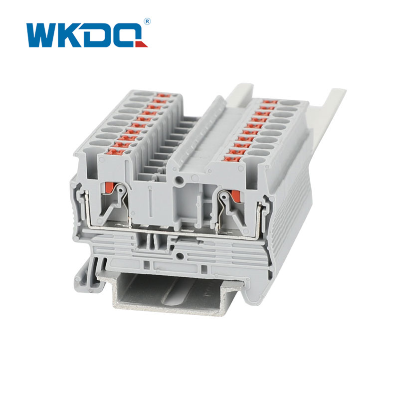 800V 31A op DIN-rail gemonteerde insteekklemmenblokconnector