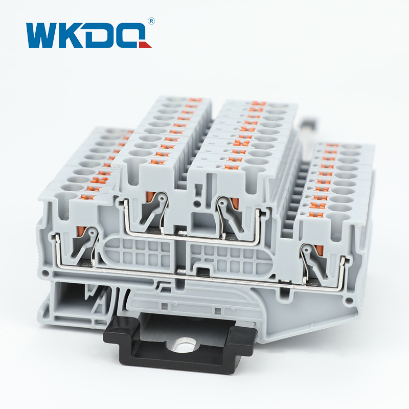 Din Rail push-in dubbellaags aansluitblok