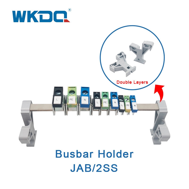 Dubbellaagse houder voor busbar vlambestendig nylon PA66