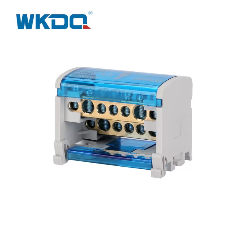 Duurzaam Busbar Power Distribution Terminal Cabinet, Power Distribution Box UK 207 in grijze en blauwe kleur