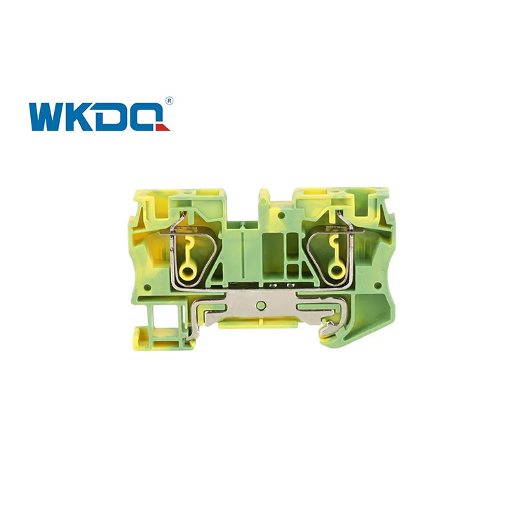 JST 6-PE universeel DIN-rail stroomdistributieblok, veerbelaste draadconnector PE-aarde