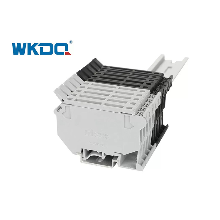 JUK 5-HESI schroefaansluitblokconnector Uk-serie railtype grijze en zwarte kleur