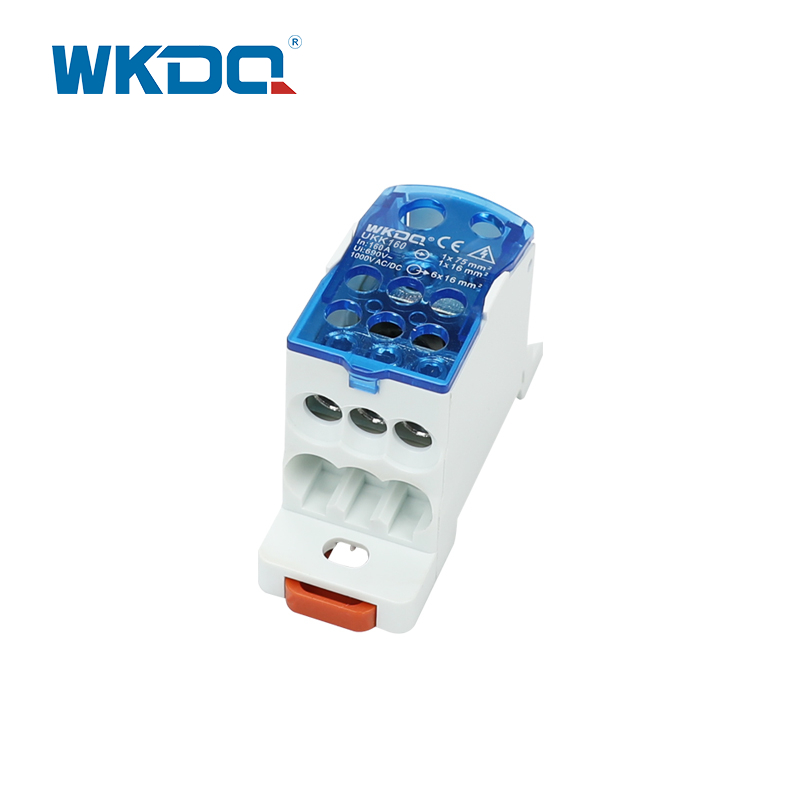 Aansluitverdeelkast UKK 160A stroomblokverdeler met transparant deksel