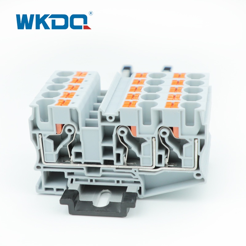 PT10-TW UT-serie Duw in schroefloze multi-geleider Terminal Block