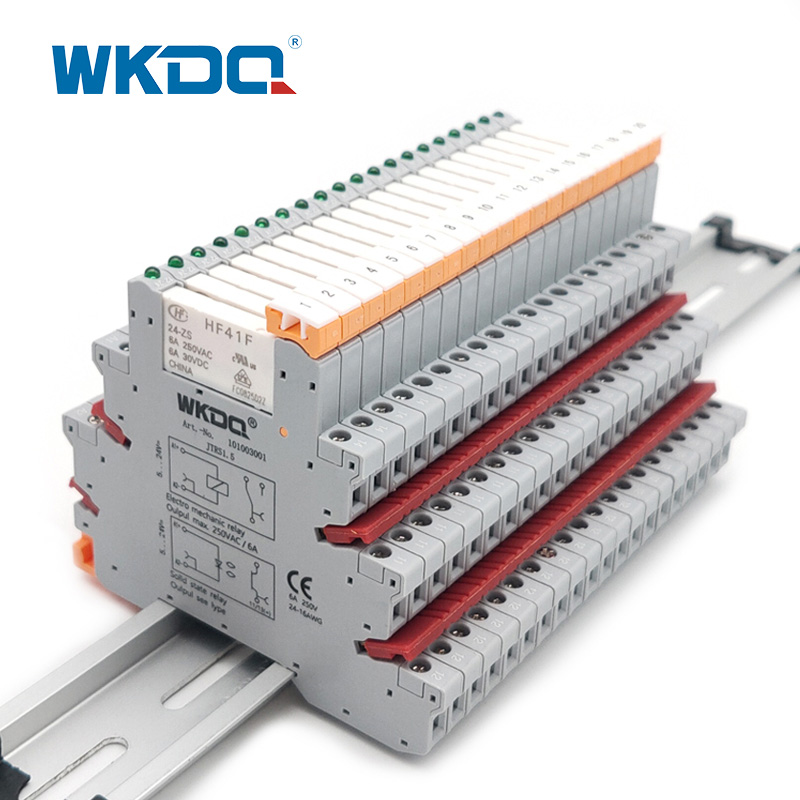 Solid state relais en elektromechanische relais Klemmenblok