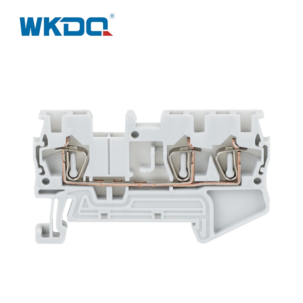 Veer-dubbel type DIN-rail-aansluitblok