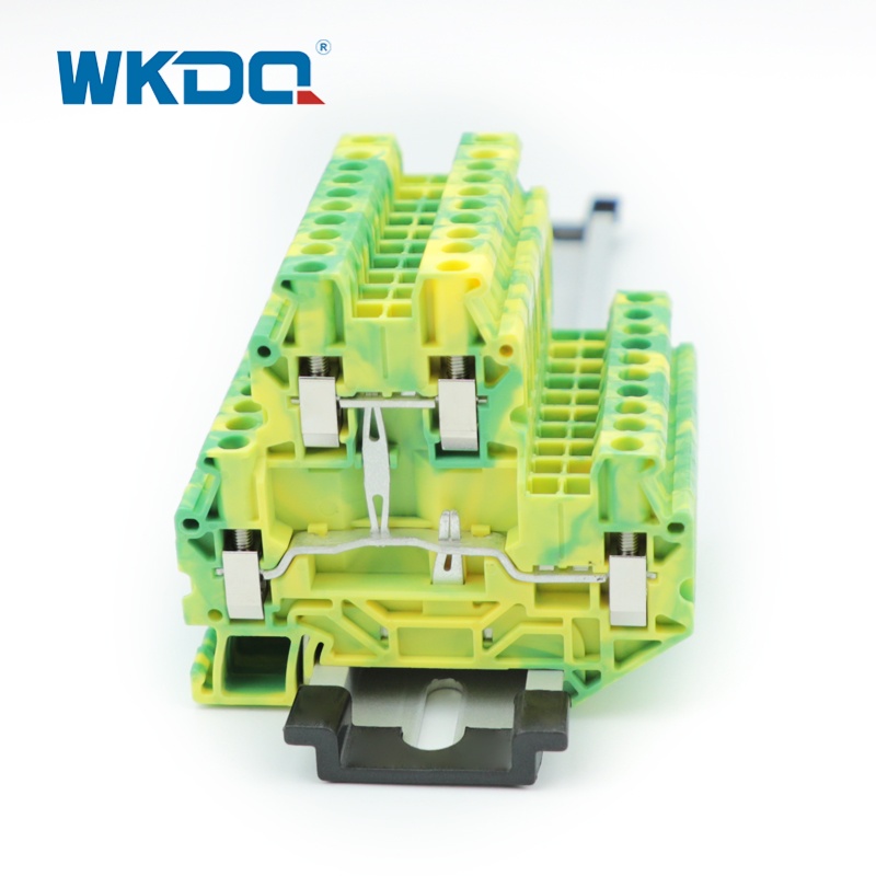 UTTB2.5-PE 2,5 mm2 DIN RAIL DUBBELE LEUG SROEF SOUT TERMINAAL BLOK